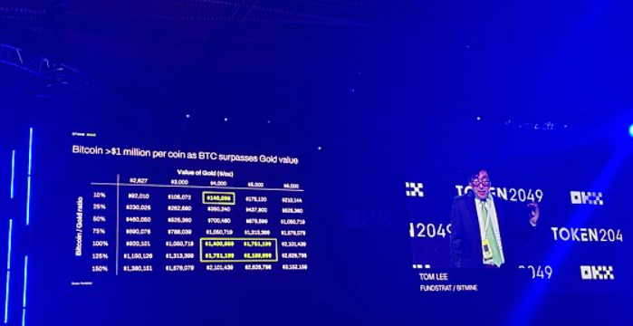 Tom Lee新加坡TOKEN 2049演讲：以太坊将成为华尔街数字资产市场构建最大受益者